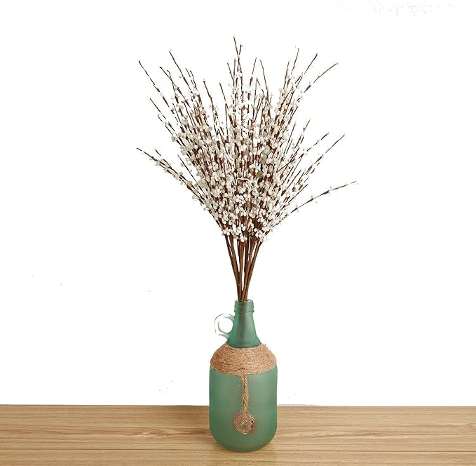 5 Pieces 29.5" Long of Artificial Flowers Fake Flowers, Artificial Flowers for Wedding Home Office Party Hotel Indoor or Yard Decoration(5, White)