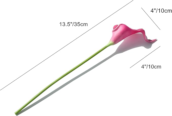 Mandy's Shades of Pink PU Calla Lily Artificial Flowers 20 Stems 13.5in Faux Realistic Centerpiece for Thanksgiving and Christmas Decorations DIY Bridal Bouquet Home Décor