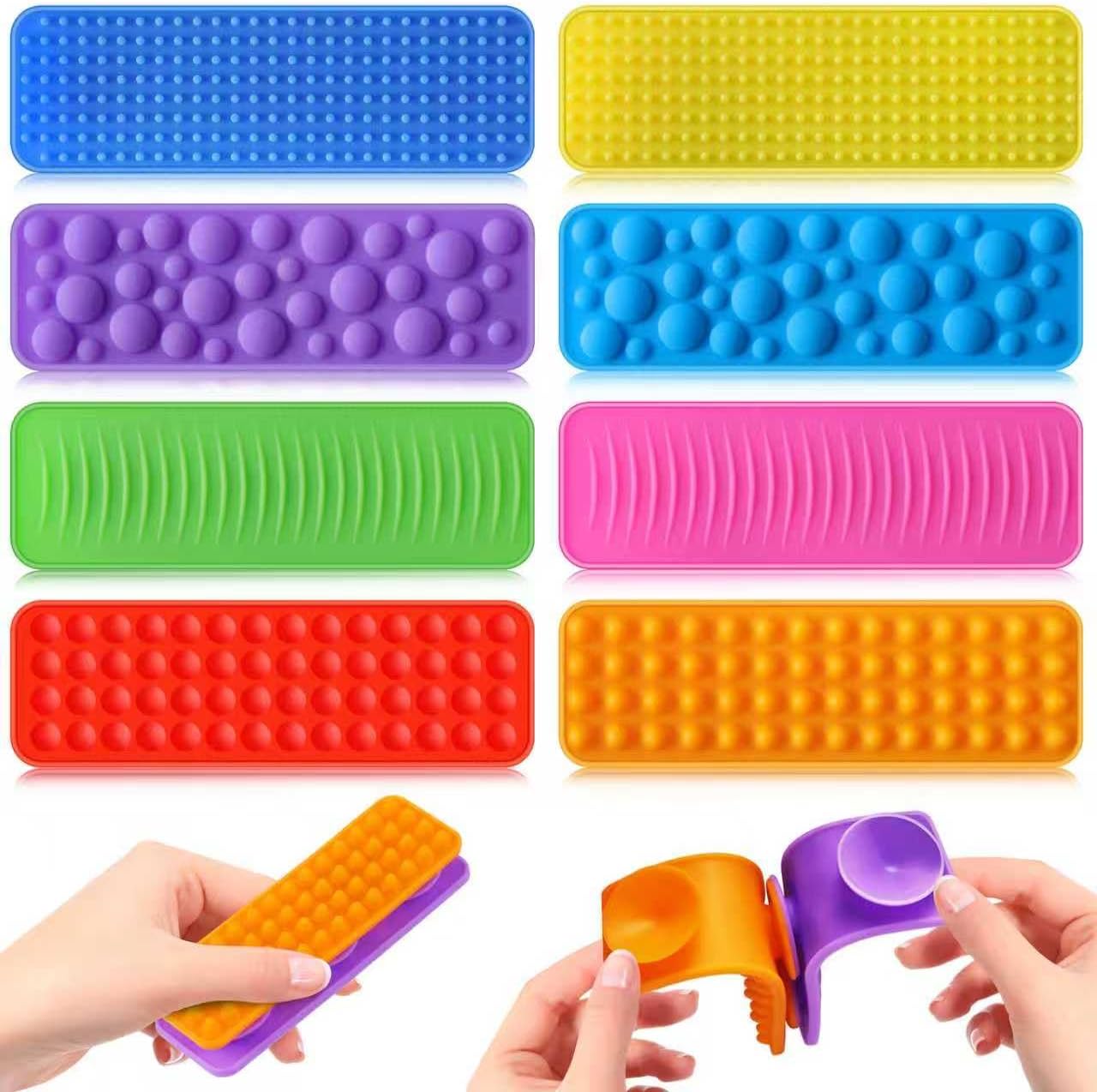 Skiennix Sensory Fidget Toys - 8 Pack Textured Suction Toys for Autism & Anxiety Relief | Travel Essential