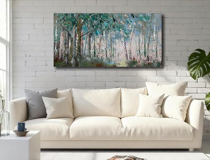 Ardemy Tree Canvas Wall Art Forest Pictures Wall Decor Nature Painting Abstract Wall Art for Living Room Artwork Bedroom kitchen Dining Room Home Office, 40"x20"
