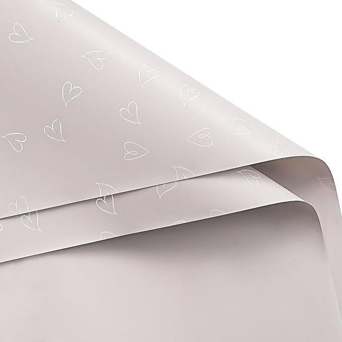 WRAPAHOLIC 20 Sheets Flower Wrapping Paper - 22.8 x 22.8 inch Nude Love Design Water-Resistant Floral Bouquet Wrapping Paper, Florist Supplies Packaging for Wedding Birthday Gift DIY