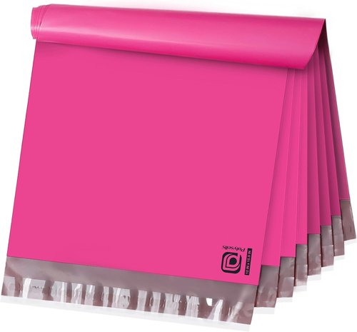 POLYSELLS Pink Poly Mailers - 200 Pcs 12x15.5 Inches | Strong Adhesive, Waterproof & Tear-Resistant Shipping Envelopes for Small Business