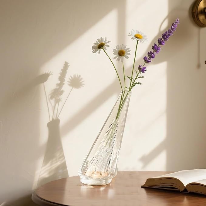 Mini Gradient Glass Vase, Exquisite Desktop Decorative Vase, Pro Glass Replacement for (Coffee)