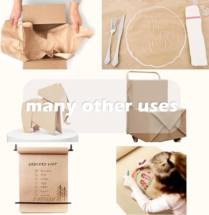 PerkHomy Red Kraft Paper Roll 48" x 1,800" (150') for Gift Wrapping Bouquet Flower Art Painting Craft Writing Packaging Shipping 80GSM 55LB (Red, 48" x 150')