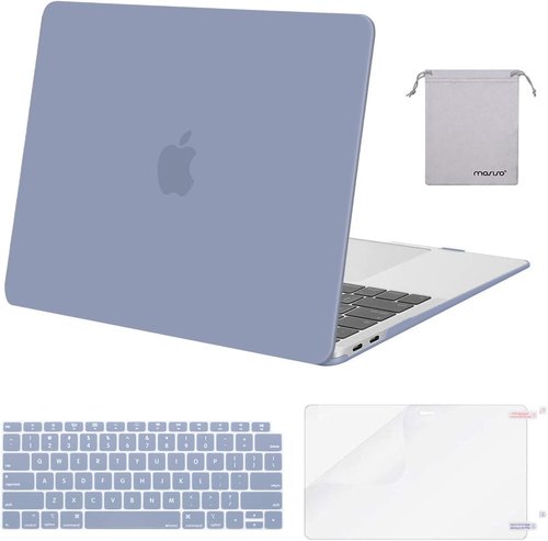 MOSISO MacBook Air 13-Inch Case - M1 Chip Compatible with Hard Shell, Keyboard Cover & Storage Bag | Lavender Gray