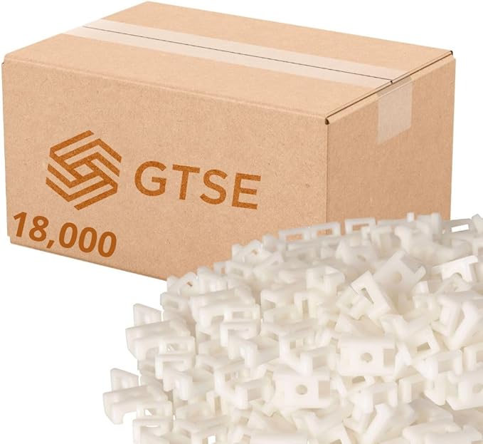 GTSE 18,000 Full Carton Of White/Clear Screw Mounts, Zip Ties Up To 0.2" Wide, Saddle Type Zip Tie Anchors