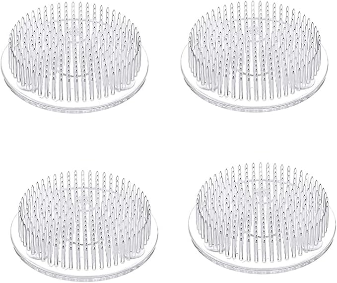 Set of 2 Flower Frog Clear Plastic Pin Frog Flower Arrangement Holder 2.76" Inch (70mm)