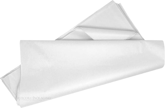 Flexicore Packaging® | Gift Wrap Tissue Paper | Size: 15"x20" | 100 Sheet | Acid Free Bulk Tissue Paper | (White)