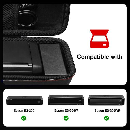 LTGEM Hard Case for Epson Workforce ES-200 | ES-300W | ES-300WR - Durable Travel Storage Bag