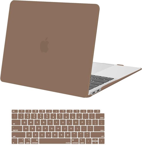 MOSISO MacBook Air 13-Inch Case - Durable Hard Shell Cover & Keyboard Protector | Caramel Brown
