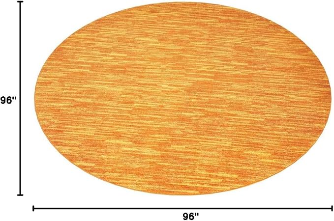Nourison Home Nourison Essentials Sunburst 8' x Round Area Rug - Easy Clean, Non Shedding, Bed Room, Living Room, Dining Room, Kitchen (8' x Round)