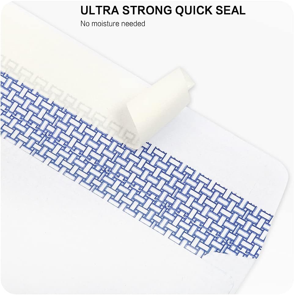 500 Pack #10 Double Window Security Envelopes - Ideal for Business Statements & Invoices | 4-1/8 x 9-1/2 - White - 24 LB
