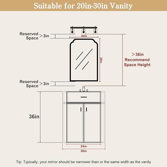 WallBeyond Wood Bathroom Mirrors for Wall Mounted, 20" x 30" Rustic Wood Frame Wall Mirrors Decorative for Living Room or Bedroom Vanity Mirror (Walnut)