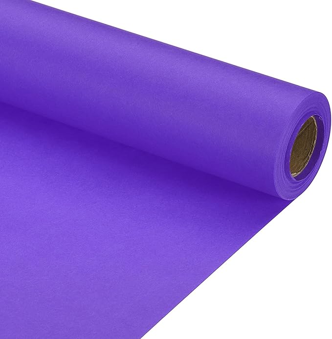 PATIKIL Wrapping Paper, 15" x 394"(33') 70 GSM Craft Paper Roll Kraft Packing Paper for Poster Bulletin Board, Gift Wrapping, Violet Blue