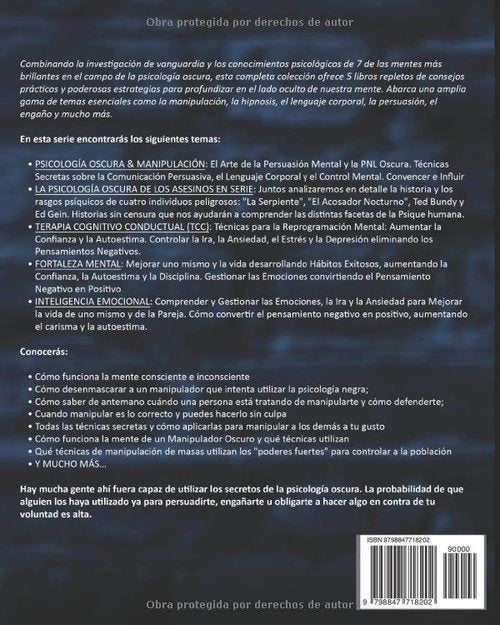PSICOLOGÍA OSCURA - 5 En 1: Técnicas Ocultas de Psicología, PNL y Persuasión | Terapia Cognitiva y Emocional