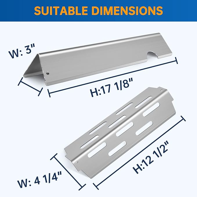 LPTNFRTN Stainless Steel Grill Flavorizer Bar BBQ Gas Grill Replacement Parts for Weber Genesis II 300 Series Genesis II E-310 E-315 E-330 E-335 S-310 S-335 Gas Grill