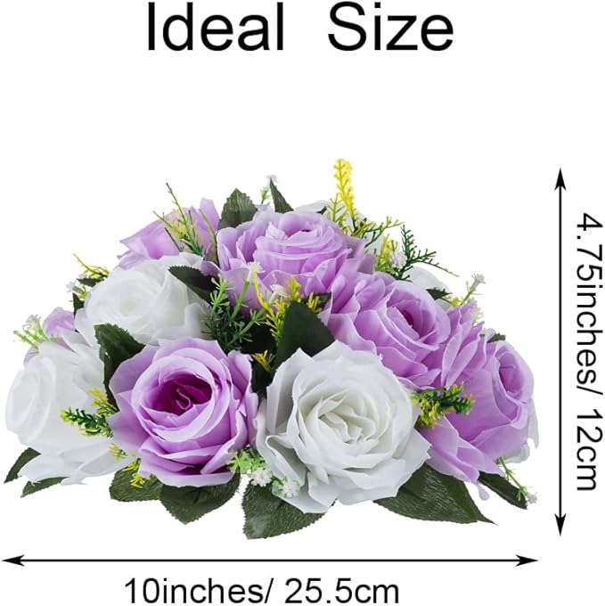 Flower Centerpieces for Wedding Tables: Wedding Table Decorations Lilac & White Flower Balls Centerpieces for Engagement Cerebration Party Center Pieces 10 Packs
