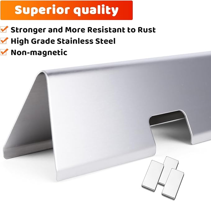Uniflasy 15.3" Flavorizer Bars for Weber Spirit 300 and GS4 II Spirit 300 Series, Spirit E310 S310 E320 S320 E330 S330 Gas Grills with Front Mounted Control Panels, Stainless Steel Heat Plate, 7636