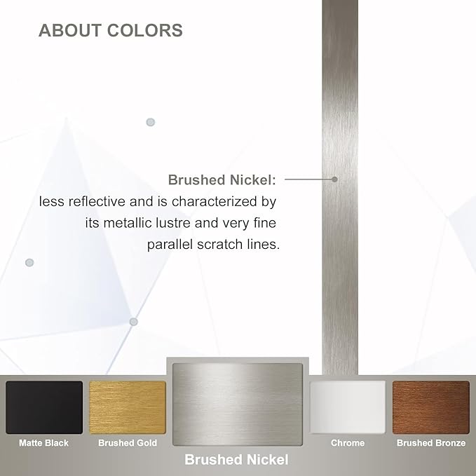 ANDY STAR Brushed Nickel Mirror 36x48 Inch, Bathroom Mirror for Wall, Large Scalloped Wall Mirror in Anti-Rust Stainless Steel Metal 1’’ Frame, Wall Mounts Horizontally or Vertically