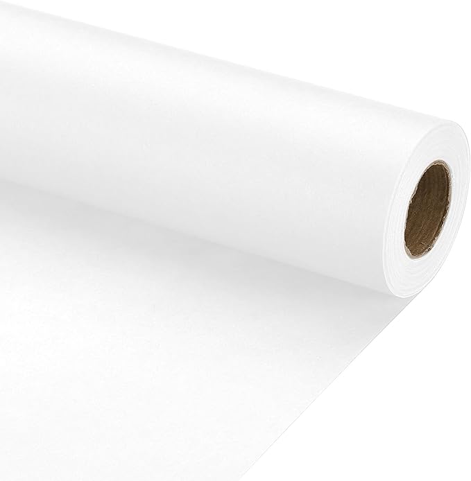 PATIKIL Wrapping Paper, 15" x 500"(42') 70 GSM Craft Paper Roll Kraft Packing Paper for Poster Bulletin Board, Gift Wrapping, White