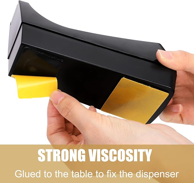 Suwimut 10 Pack Desktop Tape Dispenser, 1 Inch Core Tape Dispensers with 10 Rolls Invisible Tapes Refills, Non Skid Base Plastic Tapes Roll Dispenser Bulk for Desk Office Home School, 0.7 x 985 Inches
