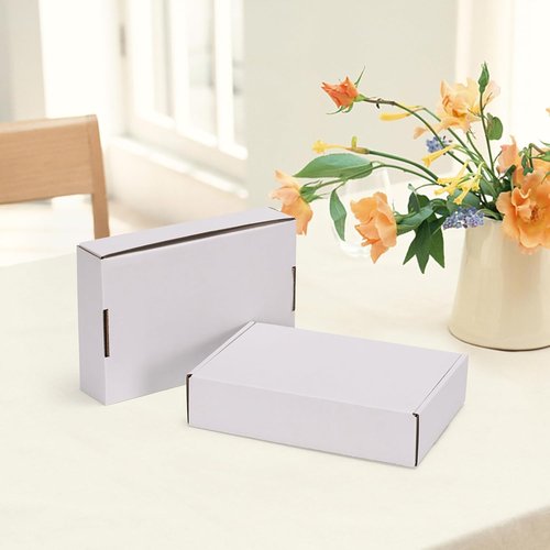 HORLIMER Shipping Boxes - Set of 30 White Corrugated Cardboard Mailer Boxes for Small Business Packing