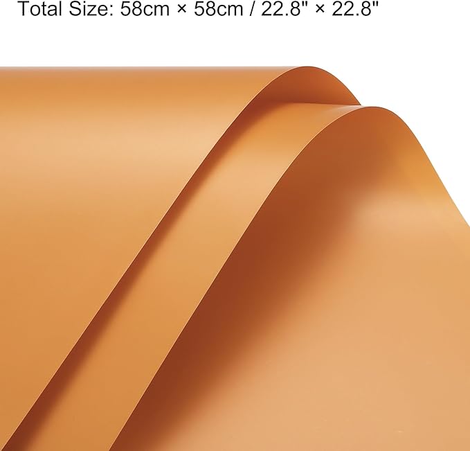 MECCANIXITY Set of 20 Flower Wrapping Paper 22.8x22.8 Inch Waterproof Florists Wrapping Paper for Florist Bouquet Supplies, DIY Crafts, Gift/Gift Box Packaging Bright Orange