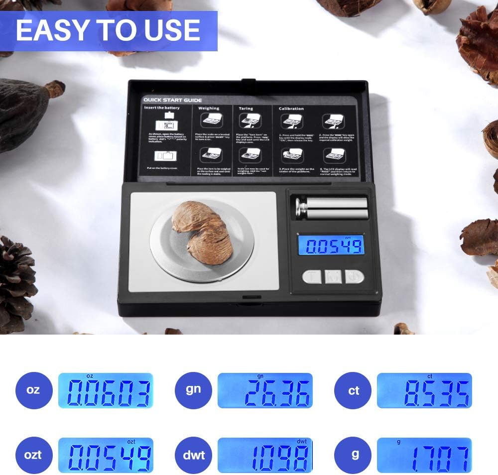 THINKSCALE Milligram Scale - 50g Capacity | Precision Digital Jewelry Scale for Gold, Gems & More