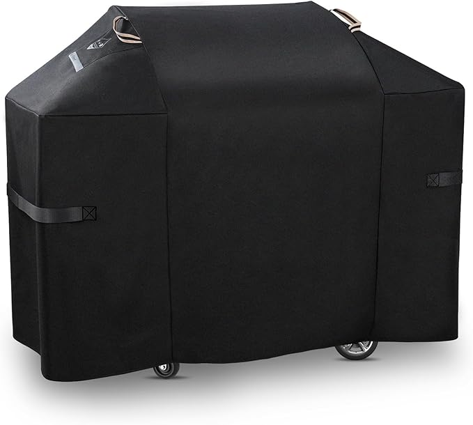 KINGLY Heavy Duty 48 Inch Grill Cover for Weber Spirit 200 and Spirit II 200 Series,600D Waterproof Fade Resistant 48 Inch BBQ Gas Grill Cover for Outdoor Grill with Straps,Compared to Weber 7138