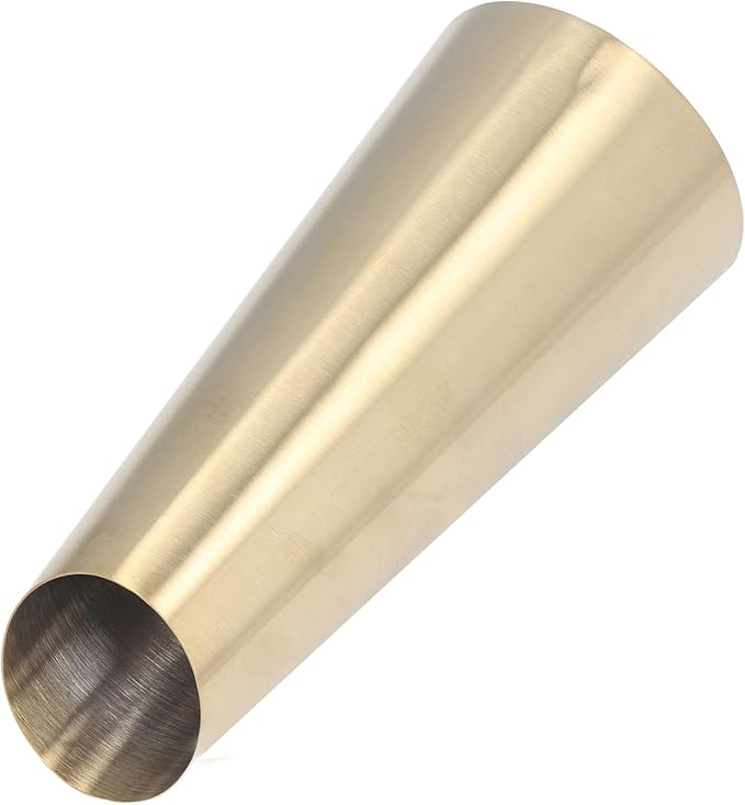 Tall Vase for Flowers, Gold Vase 304 Stainless Steel Conic Shape Narrow Mouth Simple Modern Style Desk Vase for Fireplace Bedroom Kitchen Living Room Centerpieces Office Desk, 7.80in
