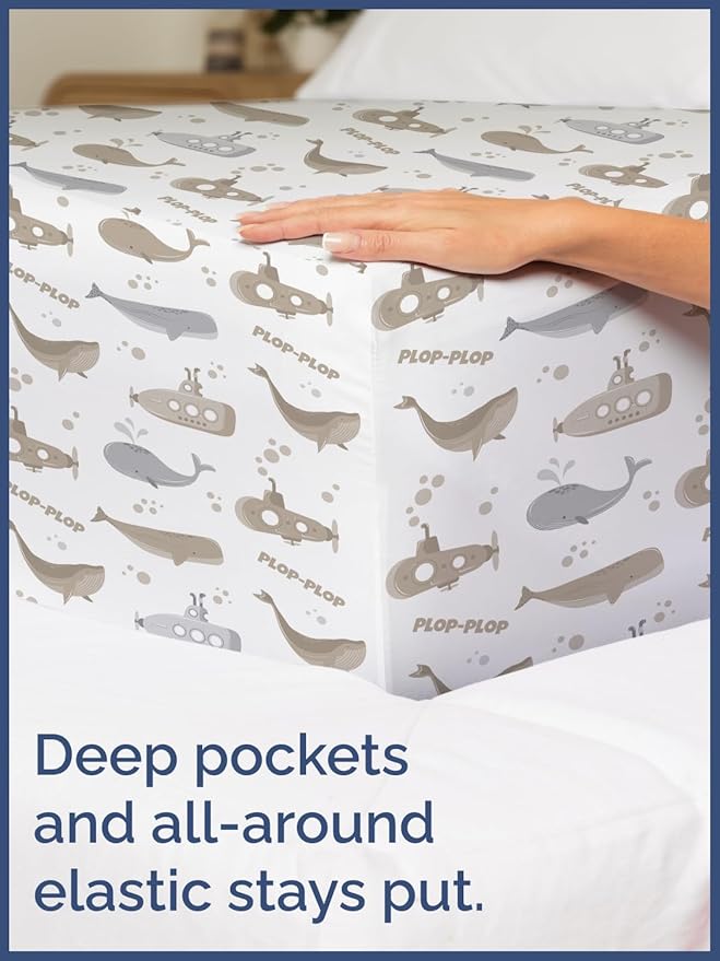 Kids Submarines Full Sheet Set - Cute 4 Piece Full Bed Sheets For Kids - Deep Pocket Wrinkle Free - Submarine Kids Sheets - Printed Kids Full Size Submarine Sheets - Soft Full Sheets - Boys Toddlers
