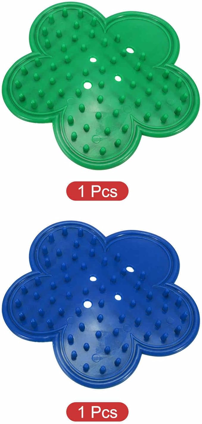 HARFINGTON 2pcs Rose Thorn Stripper Tool Set 4.7" PVC Flower Thorn Leaf Remover Flower Stem and Leaf Stripping for Gardening Home Florist Arrangement, Blue Green
