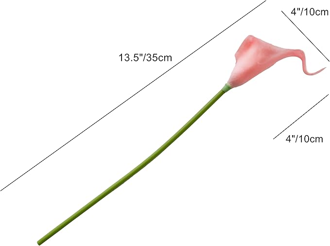 Mandy's PU Light Pink Calla Lily Artificial Flowers 20 Stems 13.5in Faux Realistic Centerpiece for Thanksgiving and Christmas Decorations DIY Bridal Bouquet Home Décor