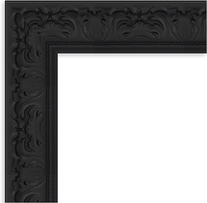 Amanti Art Black Framed Magnetic Board 39x47 X-Large Vision Board for use with Magnets, 100% Metal Sheet to Display Items as Office Decor or for Home Organization in mudroom, Kitchen or Kids Room