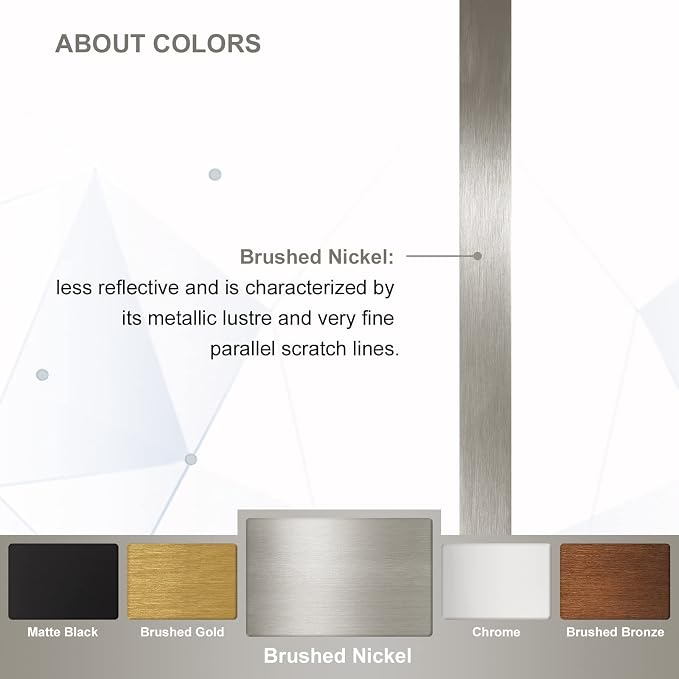 ANDY STAR Wall Mirror Brushed Nickel for Bathroom, 24x36x1 Rounded Rectangle Mirror with Stainless Steel Silver Metal Frame, Modern Bathroom Vanity Mirror