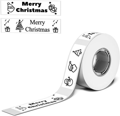 Phomemo D30 Label Maker Tape - Black on White Self-Adhesive Thermal Paper | 12 x 40 mm (0.47 x 1.57 Inch) 160 Tapes/Roll