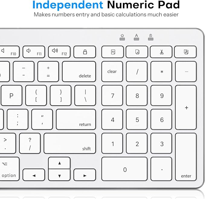 OMOTON Keyboard and Mouse for Mac, Wired Keyboard with Numeric Keypad Dual Interface (Type-C & USB), Mouse with USB A Interface Compatible with MacBook Pro/Air, iMac, Mac mini/Pro Laptop, Silver White