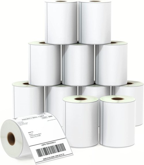 BETCKEY Shipping Labels - Premium Adhesive 4" x 6" | Compatible with Zebra & Rollo Printers (3000 Labels)