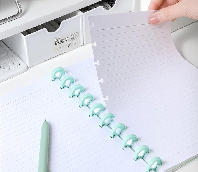 Letter Size Discbound Refill Paper, 11 TUL Paper Refills - 50 Sheets/100 Pages Loose Leaf Planner Refills, 5 Sheets Dividers, 8.5" x 11"
