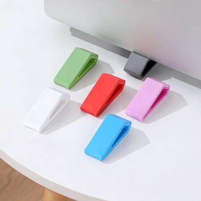 Ywmsfl 2Pcs Lightweight Portable Laptop Stand Small Cooling Slip Silicone Tilting Pad Small Tablet Ergonomic Stand for Typing