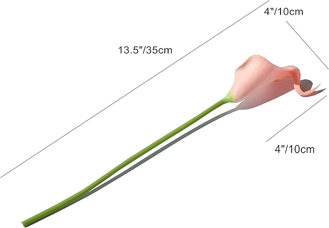 Mandy's PU Bright Pink Calla Lily Artificial Flowers 20 Stems 13.5in Faux Realistic Centerpiece for Thanksgiving and Christmas Decorations DIY Bridal Bouquet Home Décor