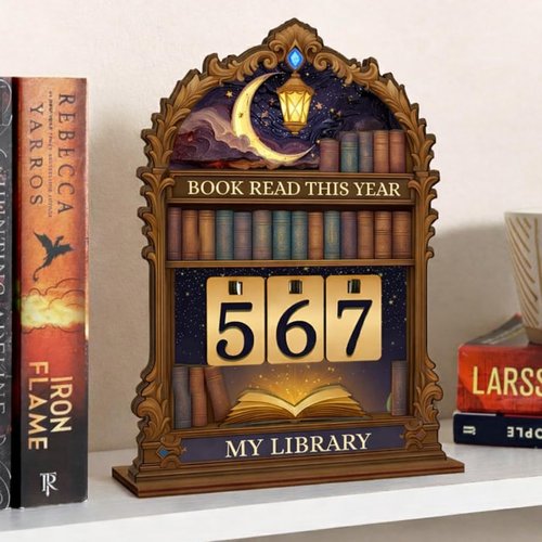 Books Read This Year Counter by Book Lovers | Perfect Gift for Women Readers - Reading Tracker Sign
