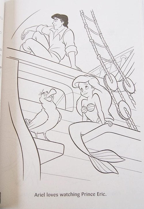 Colortivity The Little Mermaid Ariel Coloring Book - 80 Pages with Bonus Cutout Door Hanger