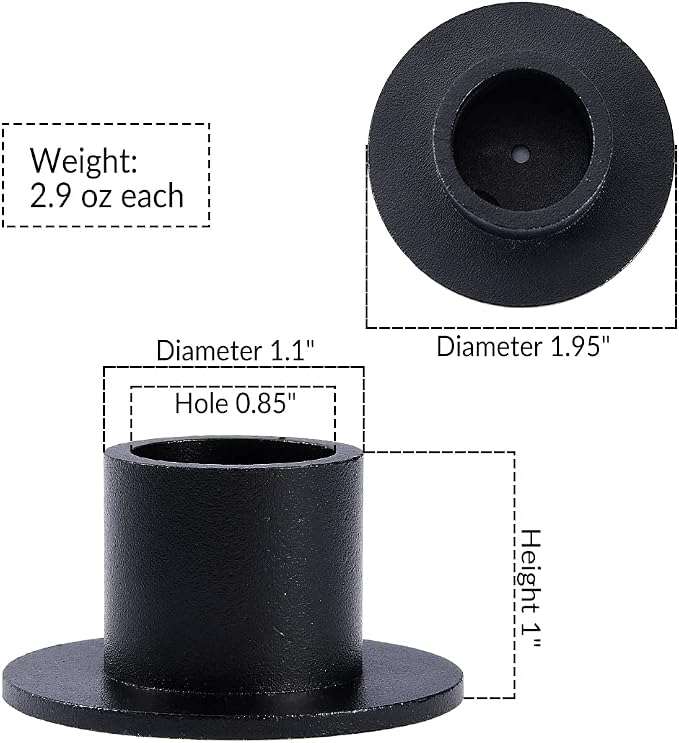 2PCS Black Taper Candle Holders, Matte Iron Candlestick Holders Centerpieces for Home Decoration, Wedding Anniversary, Party, Housewarming Gifts.