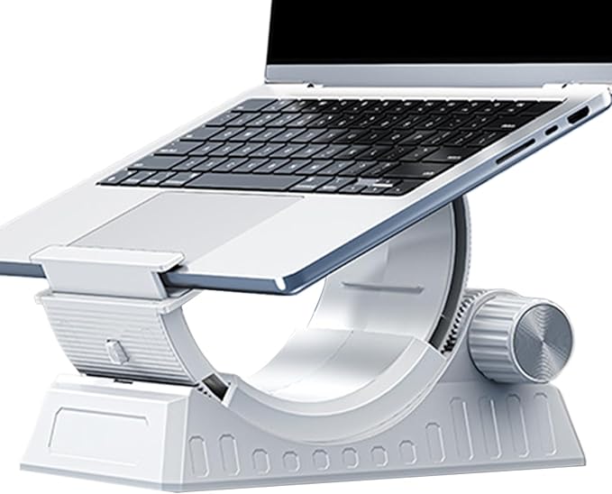 Adjustable Laptop Stand, Foldable Desk Support, C-Shaped Laptop Stand, Office Home Bed Desktop Tablet Couch Car Work Study, Portable Ergonomic for Efficient Work and Study Setup Lightweight