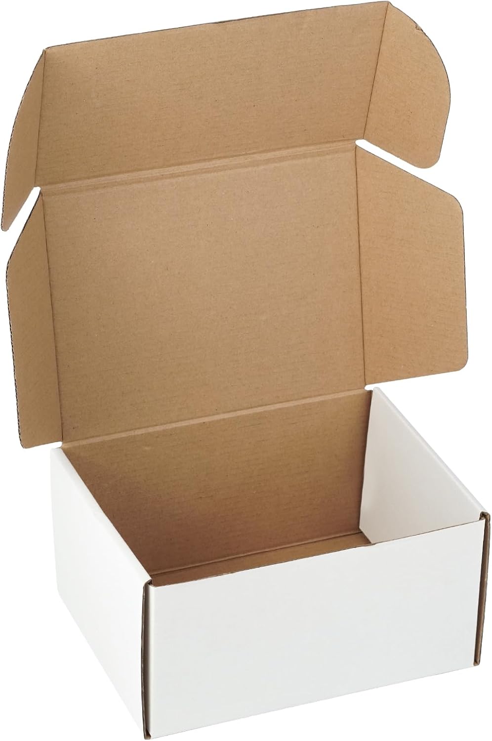 White Corrugated Cardboard Shipping Boxes Set of 5 - 8"x6"x4" Literature Mailers