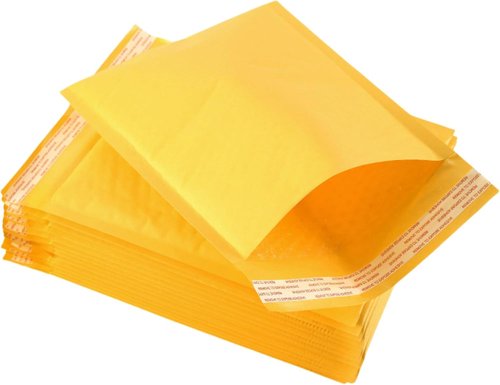 Kraft Bubble Mailers - 6x8 Inch Self-Seal Padded Envelopes | 12 Pack for Jewelry & Makeup Shipping (Yellow)