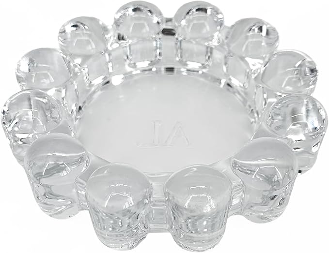 Alice Lane Original Bubble Candle Dish – Chic Clear Glass Candle Dish for Home Decor – Decorative Modern Candle Holder for Small Candles & Diffusers