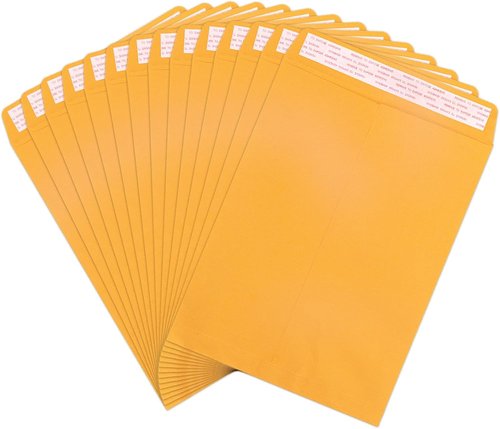 Goefun Manilla Envelopes 9x12 - Self-Seal Brown Kraft Mailing Envelopes | 100 PCS, 100GSM Paper
