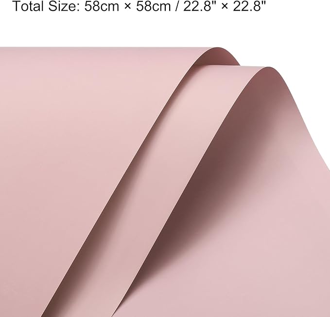 MECCANIXITY Set of 20 Flower Wrapping Paper 22.8x22.8 Inch Waterproof Florists Wrapping Paper for Florist Bouquet Supplies, DIY Crafts, Gift/Gift Box Packaging Gray Pink
